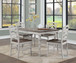 Bettina - 5 Piece Dining Set - Gray & Weathered Oak