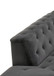 Mary - Tufted Chaise With 1 Accent Pillow - Dark Gray