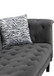 Mary - Velvet Tufted Chaise With 1 Accent Pillow - Dark Gray