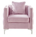 Bayberry - Velvet Chair With 1 Pillow