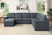 Isla - Fabric Sectional Sofa With Ottoman