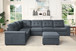 Isla - Fabric Sectional Sofa With Ottoman