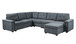 Isla - Fabric Sectional Sofa With Ottoman