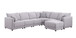 Penelope - Fabric Reversible Modular Sectional Sofa With Ottoman And Pillows