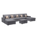 Nolan - Fabric 6 Piece Sectional Sofa With Pillows And Interchangeable Legs