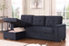 Lucca II - 84.5"W Reversible Sleeper Sectional Sofa with Storage Chaise