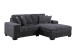 Comfy II Modern Sectional with Chaise in Fabric