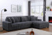 Comfy II Modern Sectional with Chaise in Fabric