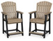 Fairen Trail - Barstool (Set of 2) - Black / Driftwood
