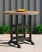 Fairen Trail - Round Bar Table w/Umb OPT - Black / Driftwood