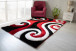 3D Shaggy RED-WHITE Area Rug by Nova Furniture
