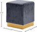 Jax - Stool Ottoman with Gold Base