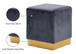 Jax - Stool Ottoman with Gold Base