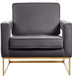 Noah - Accent Chair with Gold Legs