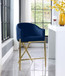 Xavier - Counter Stool with Gold Legs