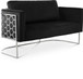 Casa - Loveseat with Chrome Legs