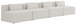 Cube - Linen Modular 4 Seat Armless Sofa