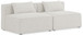 Cube - Linen Modular 2 Seat Armless Sofa