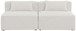 Cube - Linen Modular 2 Seat Armless Sofa