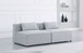 Cube - Linen Modular 2 Seat Armless Sofa
