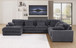 Nadine - Corduroy Modular Corner Sectional Sofa With Left Facing Chaise