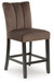 Jeshina - Mocha - Upholstered Barstool (Set of 2)