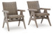 Cliff Trails - Beige - Rocking Arm Chair (Set of 2)