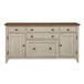 Farmhouse Reimagined - Door Credenza - Antique White / Chestnut Tops