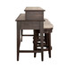 Mill Creek - 4 Piece Console Set (Bar Console & 3 Stools) - Dark Brown