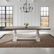 River Place - Trestle Table - Riverstone White & Tobacco