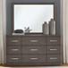 Cascade Falls - Dresser & Mirror - Satin Espresso