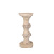 Wooden Antique Style Candle Holder 11" - Beige