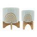 Arch Planter With Stand 5 / 8" (Set of 2) - Mint