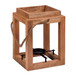 Wood Open Lantern Holder 11" - Brown
