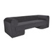 Modern Sofa Black Oak Base - Gunmetal