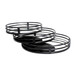 Metal Round Mirrored Trays 14 / 16 / 18" (Set of 3) - Black