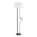 Shadow - Floor Lamp - Black Steel With White Linen Shade