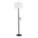 Shadow - Floor Lamp - Black Steel With White Linen Shade