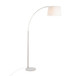 March - Floor Lamp - White Marble And Nickel