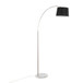 March - Floor Lamp - White Marble And Nickel