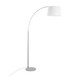 March - Floor Lamp - White Marble And Nickel