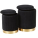 Marla - Nesting Pleated Ottoman Set