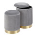 Marla - Nesting Pleated Ottoman Set