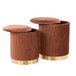 Marla - Nesting Pleated Ottoman Set