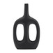Metal 14" Hollow Handles Vase - Black
