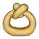 Metal Broad Knot Ring Sculpture 11" - Gold