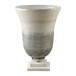 Glass 12" Vase On Marble Base - Sage/Ivory