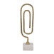 Metal 18" Paper Clip Sculpture - Gold