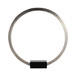 Metal 17" Standing Ring With Base - Nickel/Black