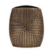 Metal Ribbed Vase 10" - Brass Antique